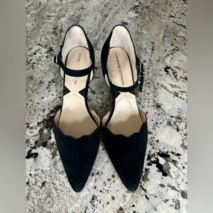 Adrienne Vittadini Black Suede Heels
